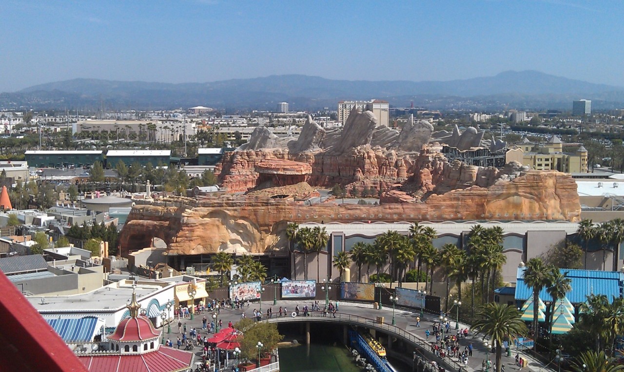 Cars Land from the Fun Wheel.