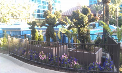The topiaries have returned at the Disneyland Hotel