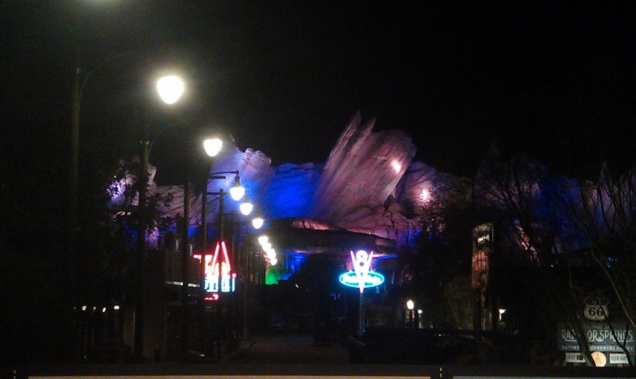 not much happening in Cars Land tonight.