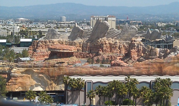A check in on Cars Land from the Fun Wheel.  Nothing too interesting visible this trip.