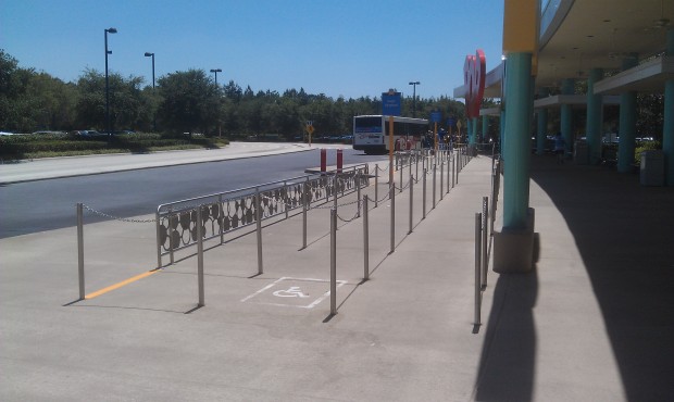 A good sign or bad?  An empty bus stop.   No images from this morning since I was at Blizzard Beach.