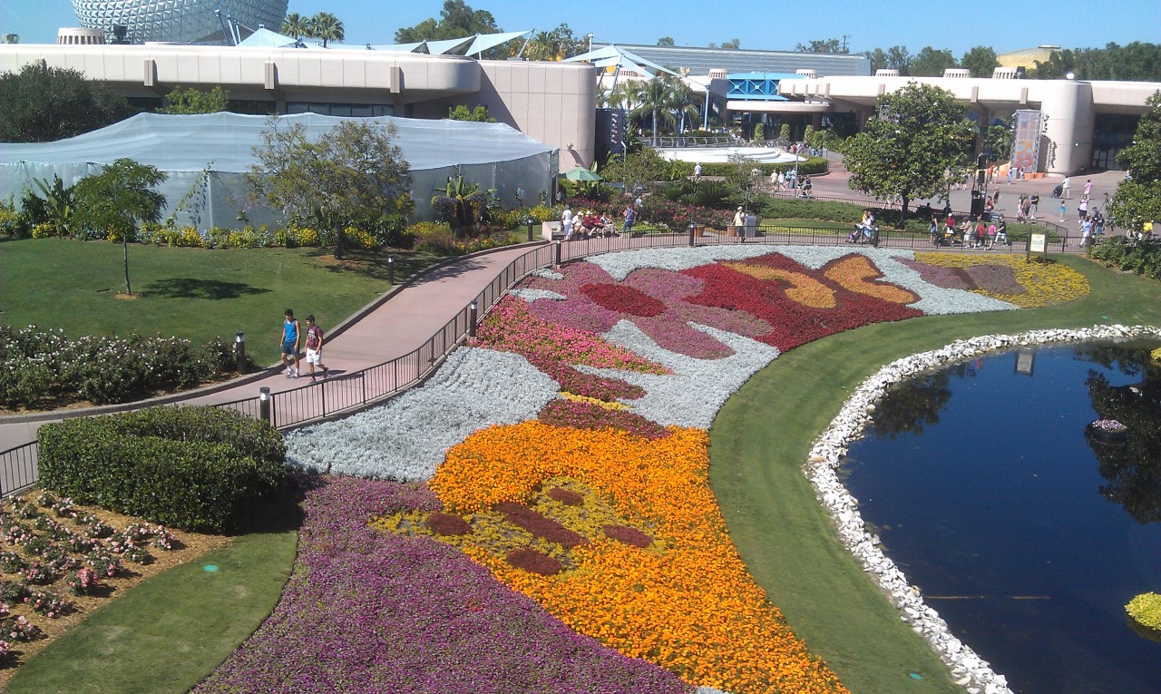 Heading into EPCOT via monorail.