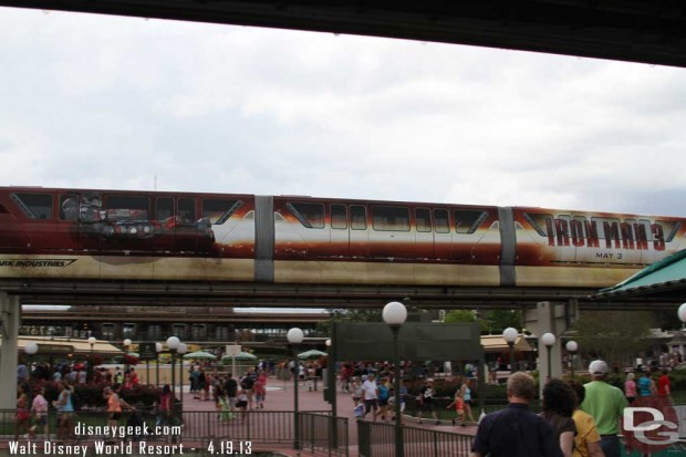 Iron Man 3 Wrapped Monorail @ Walt Disney World