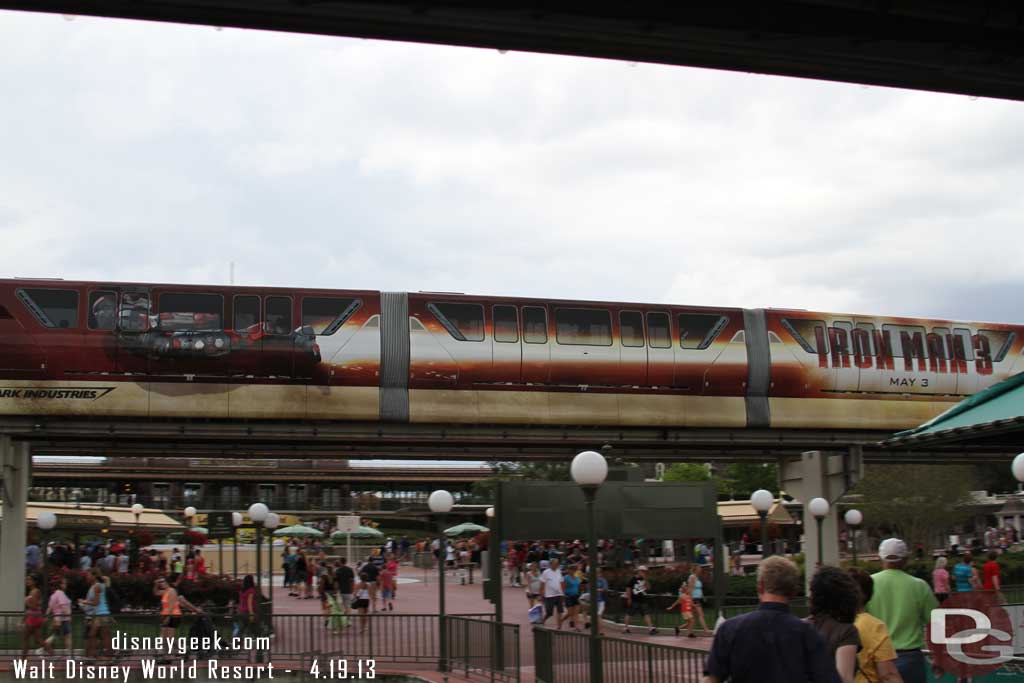 April 2013 - Walt Disney World - Iron Man 3 Monorail