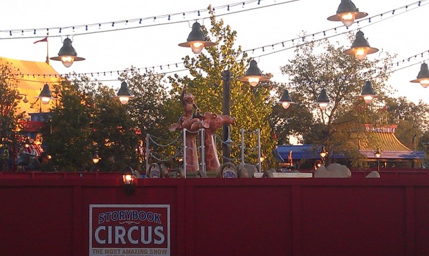 Spotted something new behind the wall in Storybook Circus.  Looks to be Casey Jr for the play area.