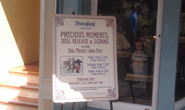 There is a Precious Moments doll release and signing event all weekend at Disneyana