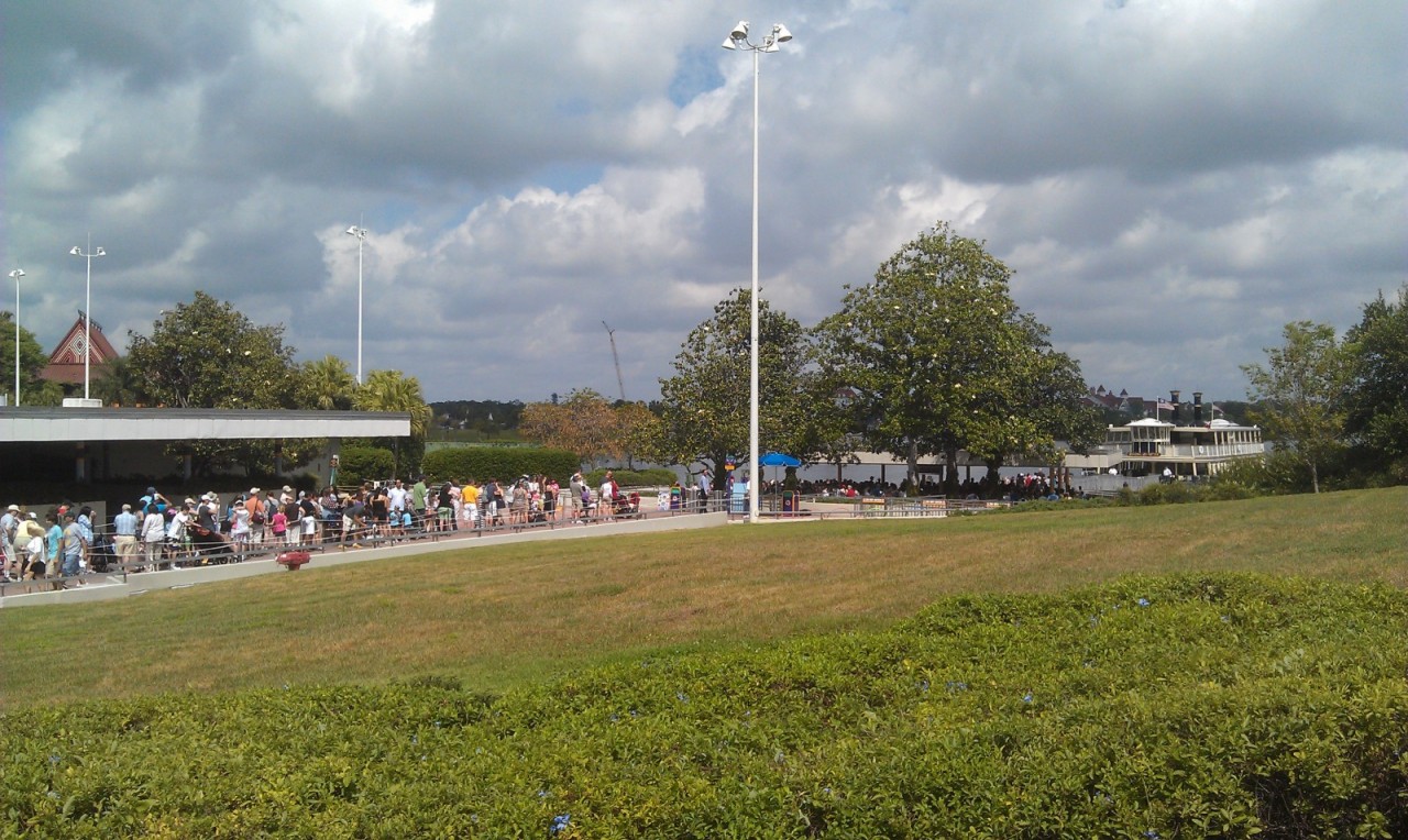 hmm.. maybe the Magic Kingdom was not the smartest idea.. look at tge Ferry line.