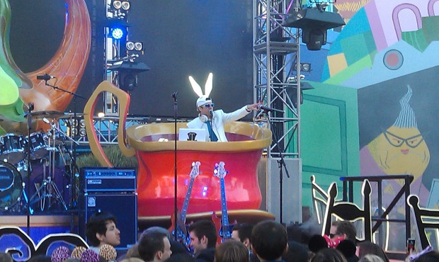 The White Rabbit DJ took over after the band