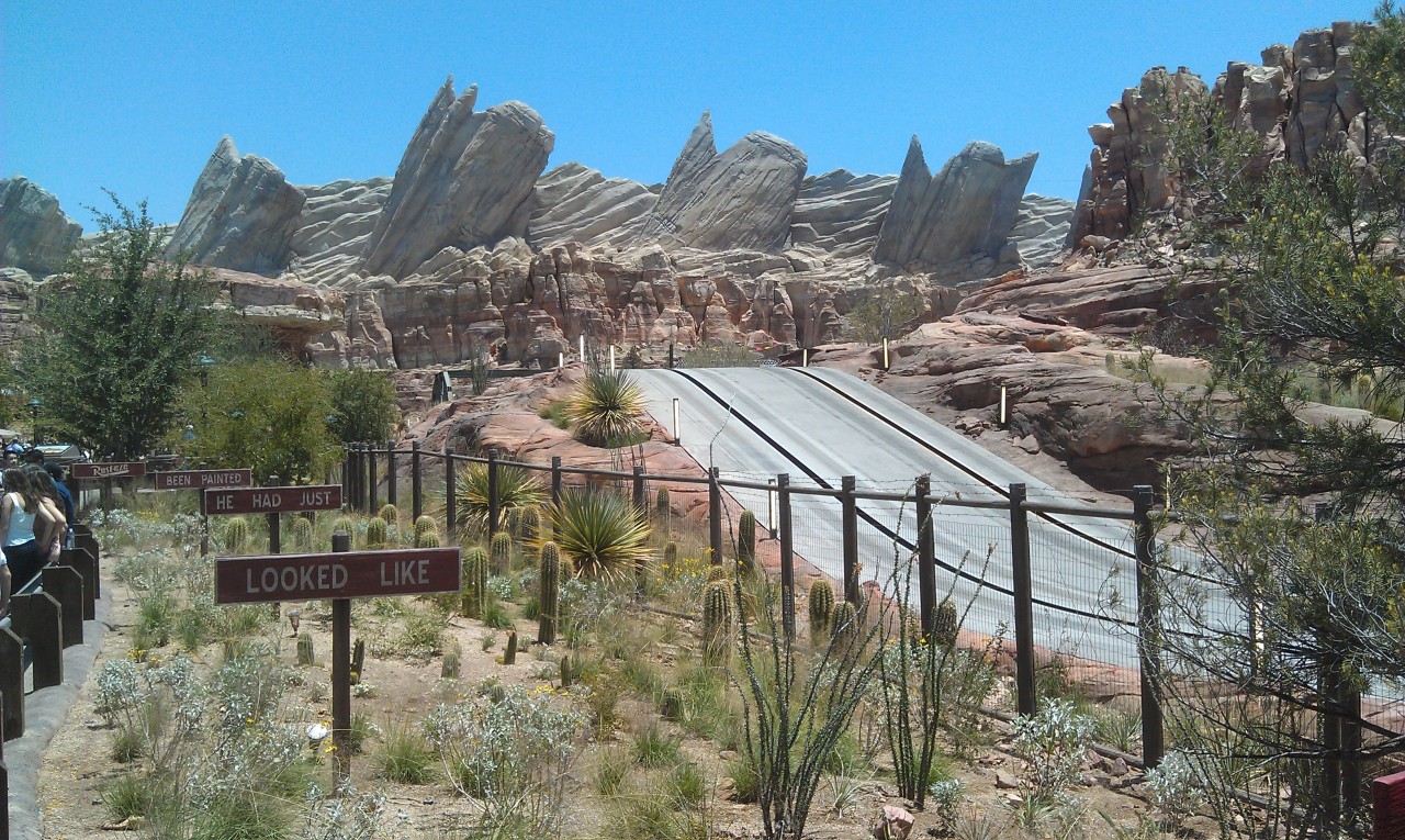 Arriving in CarsLand the Racers appear to be down.