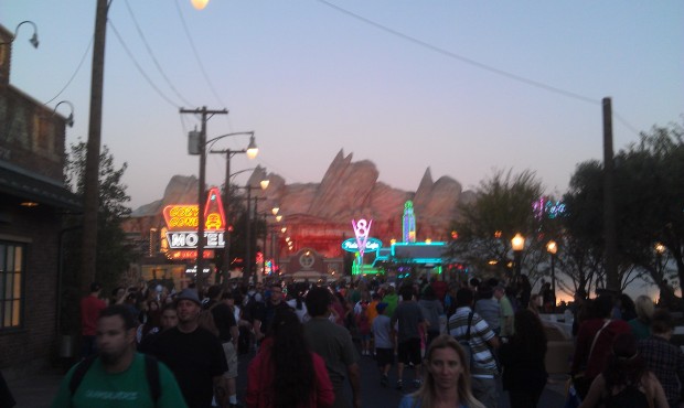 #CarsLand with the neon on.