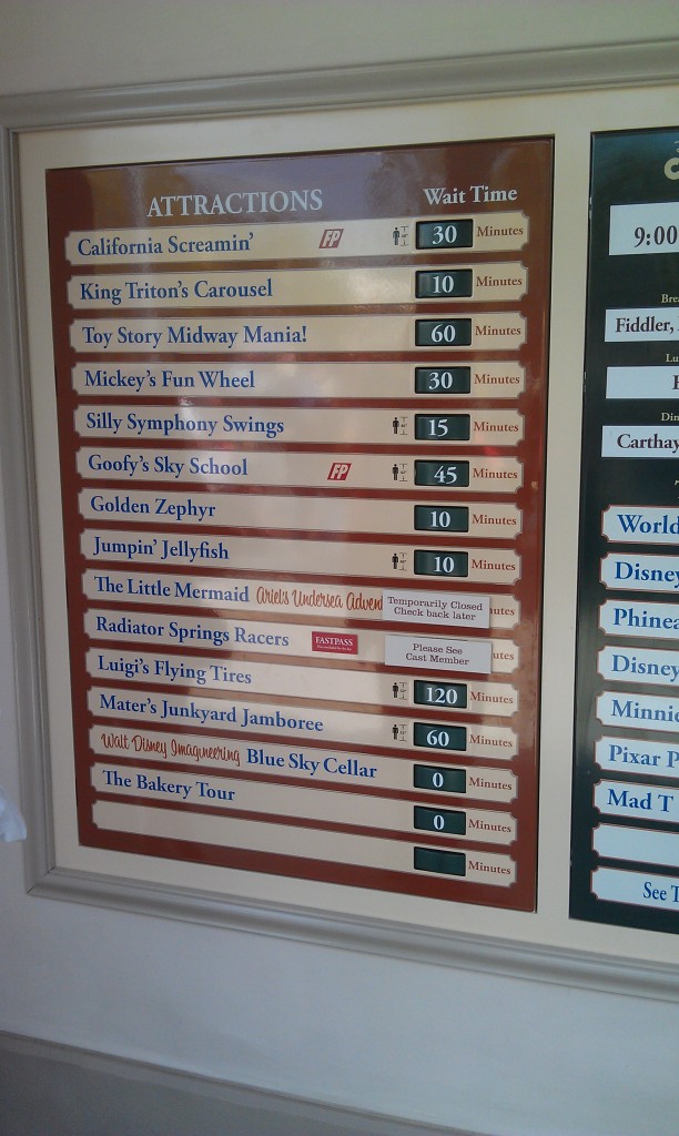 Current wait times at DCA, they said Racers are about 4.5 hrs last they heard.