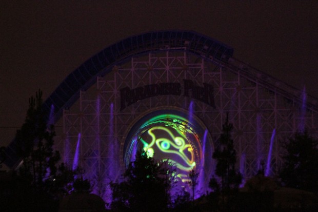 Got back to the room a little while ago and they were testing the Brave segment for World of Color...