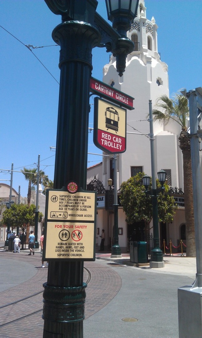 More signage up for the Red Car Trolley on BuenaVistaStreet this week.