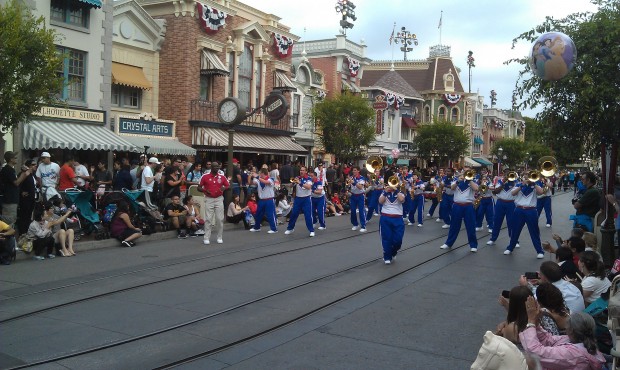 Stop two for the 2012 All American College Band on Main Street.