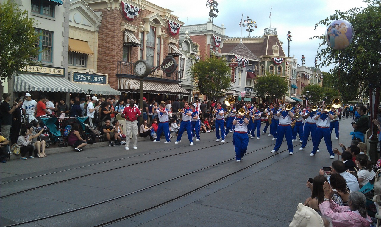 Stop two for the 2012 All American College Band on Main Street.