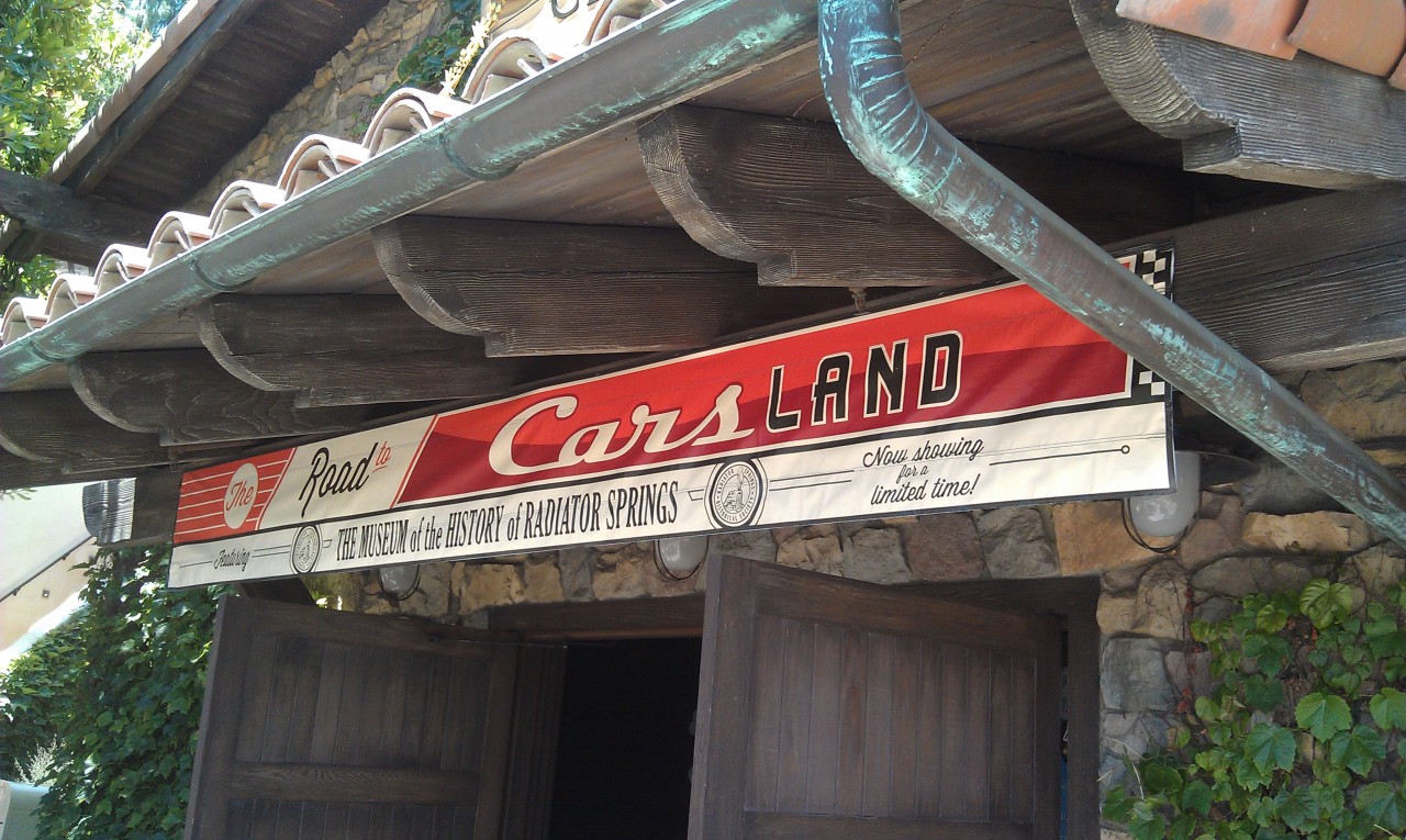 The Blue Sky Cellar Road to CarsLand now features the Museum of the history of Radiator Springs.