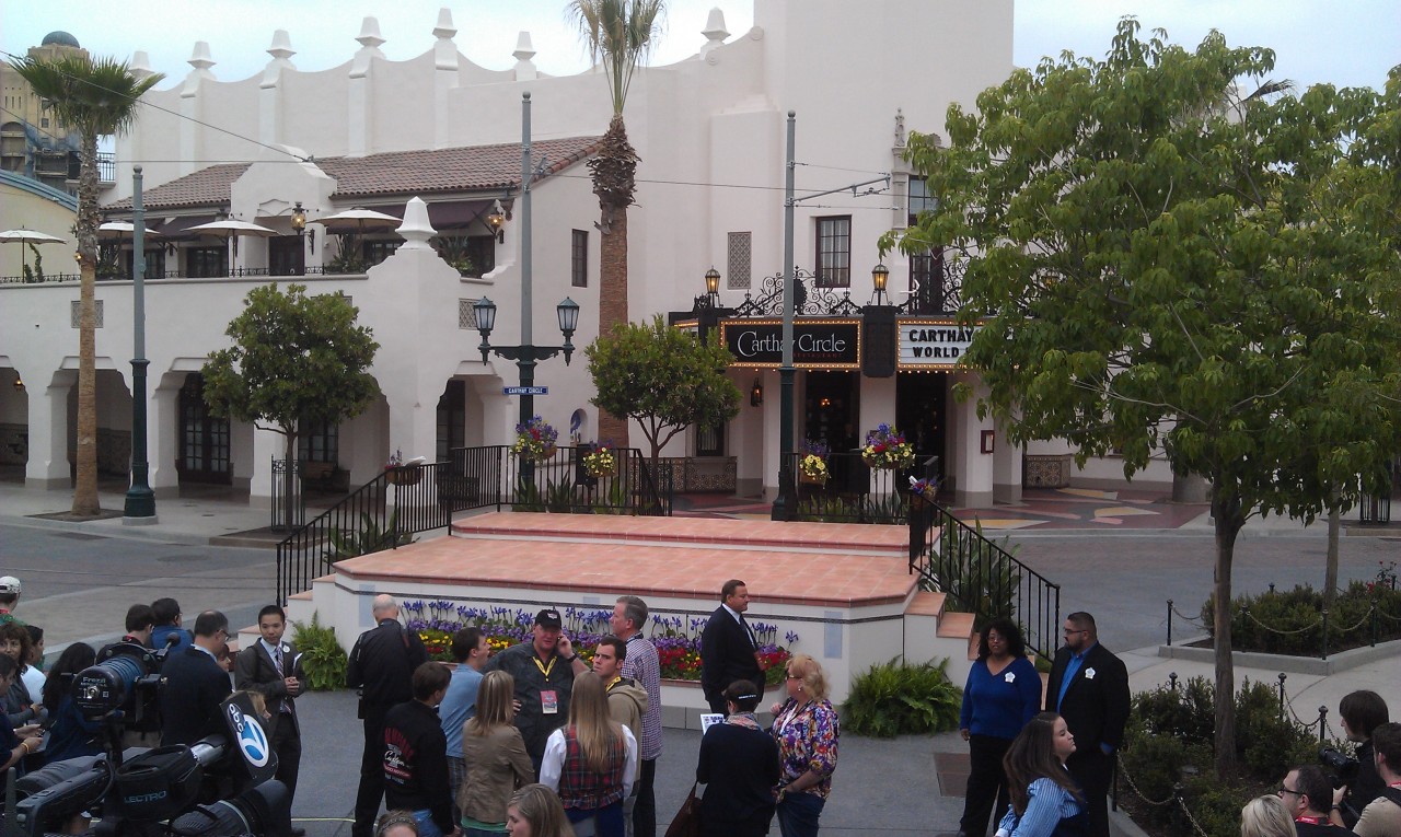 Waiting for the re dedication of Disney California Adventure