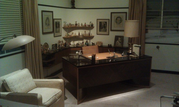 Walts formal office is recreated in the exhibit.