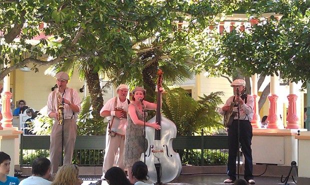 Ellis Island Boys performing at the Paradise Garden Bandstand