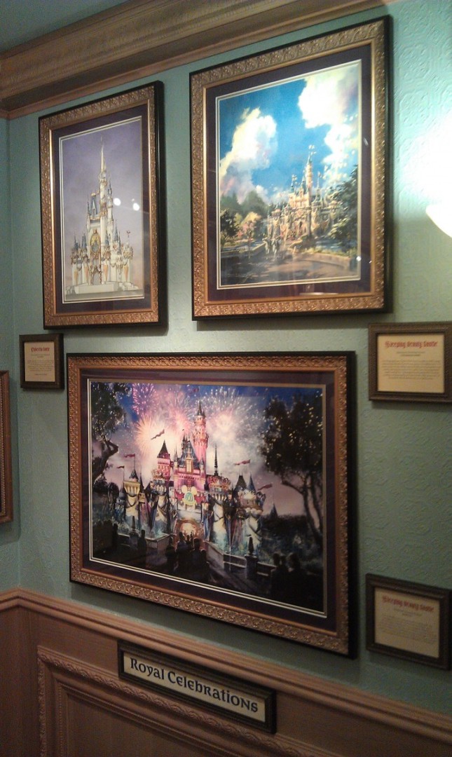 Stopped back by tge Gallery. No sign of the pink cake castle from WDW on the celebrations wall...