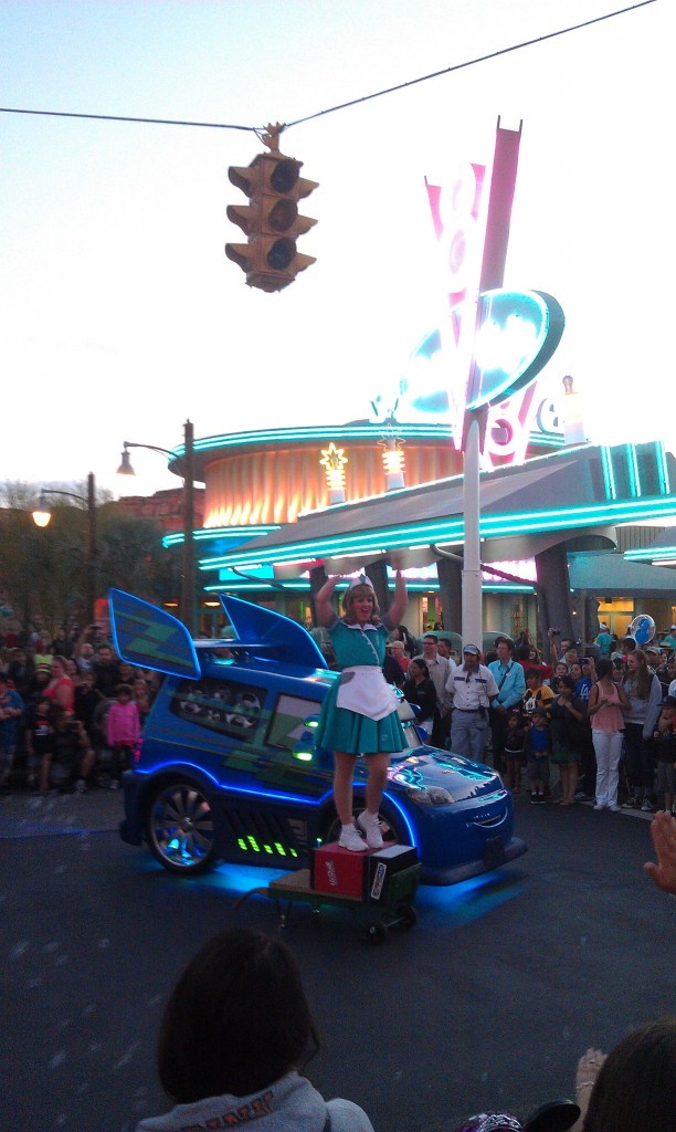 Stopped by #CarsLand DJs dance n drive going on