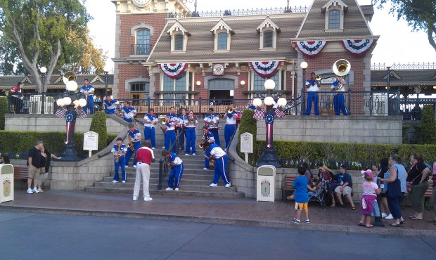 Time for the All American College Band on Main Street