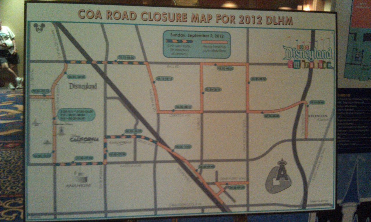A road closure map for the race.