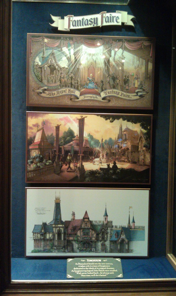 Concept art for the Fantasy Faire is now in the tomorrow section of the case in the opera house lobby.