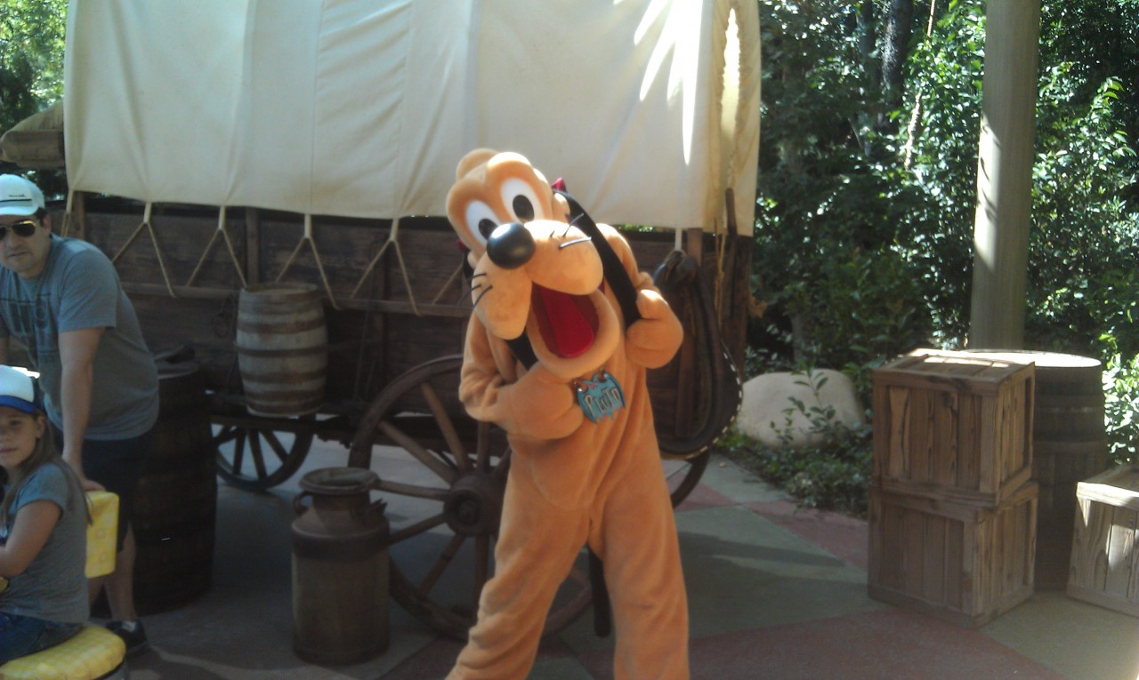 Characters out with their Halloween costumes one. First up Pluto.