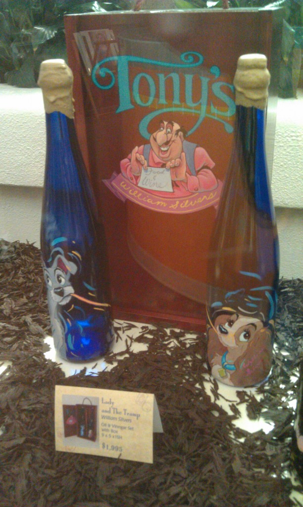 Food and Wine Festival merchandise.  Lady and the Tramp Oil and Vinegar set.  Only $1,995.00