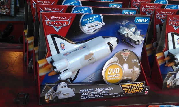 Noticed this space shuttle toy front and center in the Fly n Buy today.