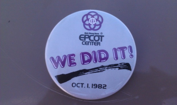 On the way our of tge #d23epcot30 event we were given this button