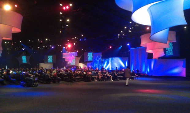 Waiting for the #EPCOT30 event to begin
