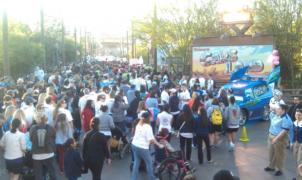 A look down Route 66 as the #CHOCWalk fills the street