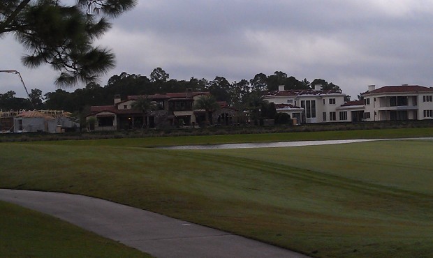 Golden Oak homes being built along the fairway