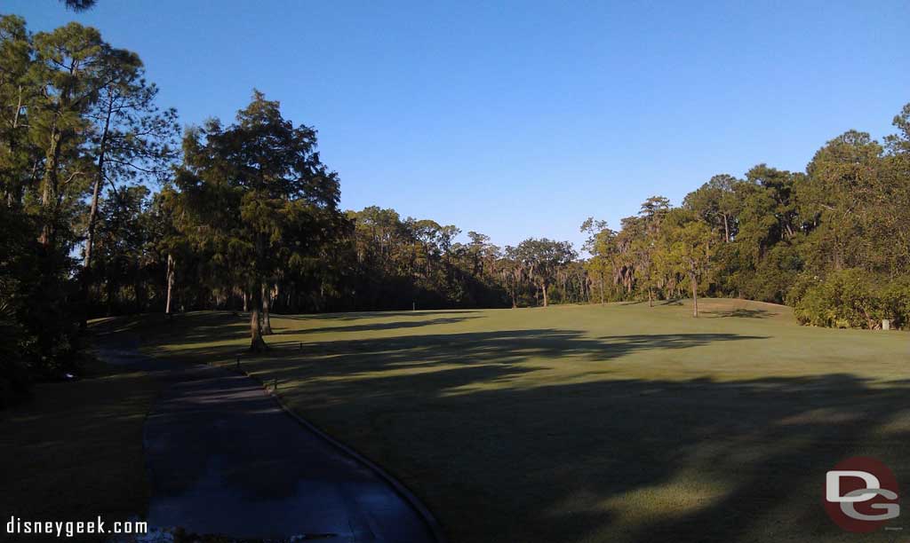 Looking back down the 9 fairway.. which I did not use...