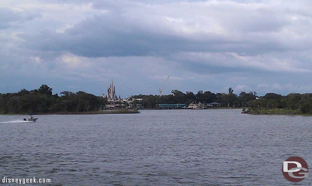 Next stop the Magic Kingdom. A look across the Seven Seas Lagoon.