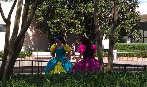 Seemed a little odd to see Cinderellas step sisters out in Future World at EPCOT