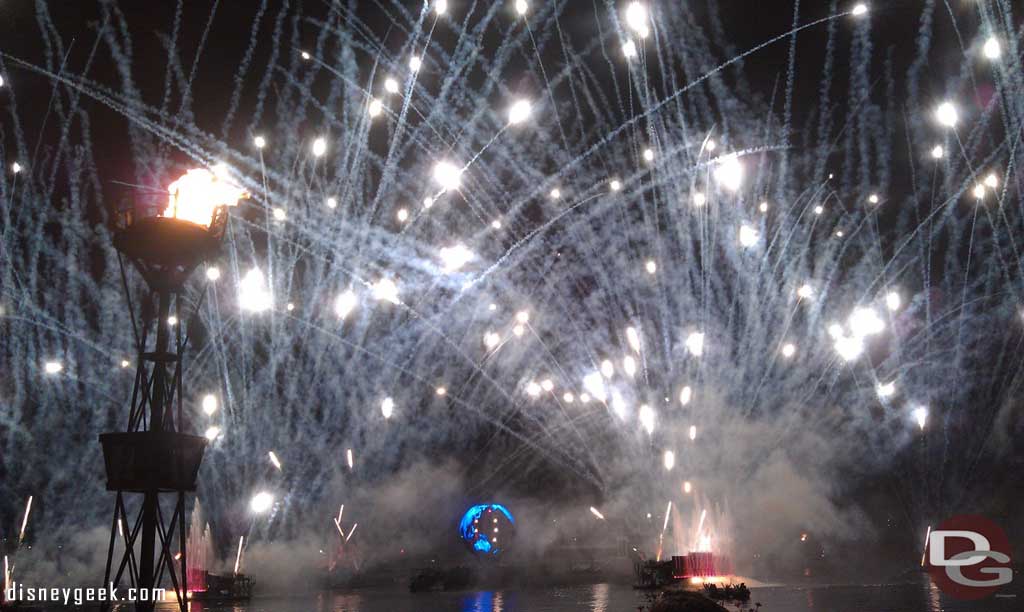 The Earth Globe did not open for the finale of Illuminations tonight.