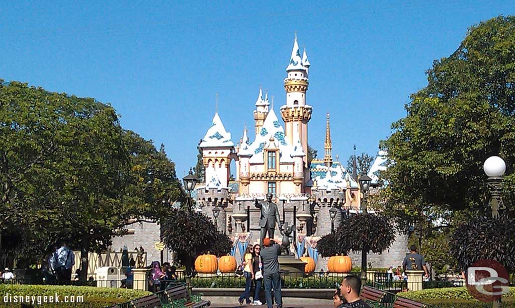 The annual snow fall on Sleeping Beauty Castle has occurred