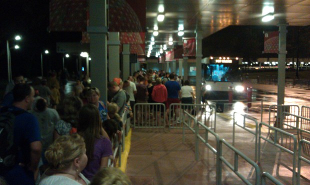 The line for Port Orleans from EPCOT is a several bus wait..