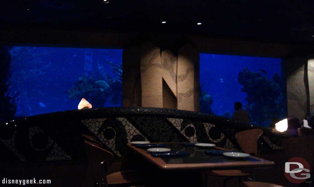 The view from our table at Coral Reef