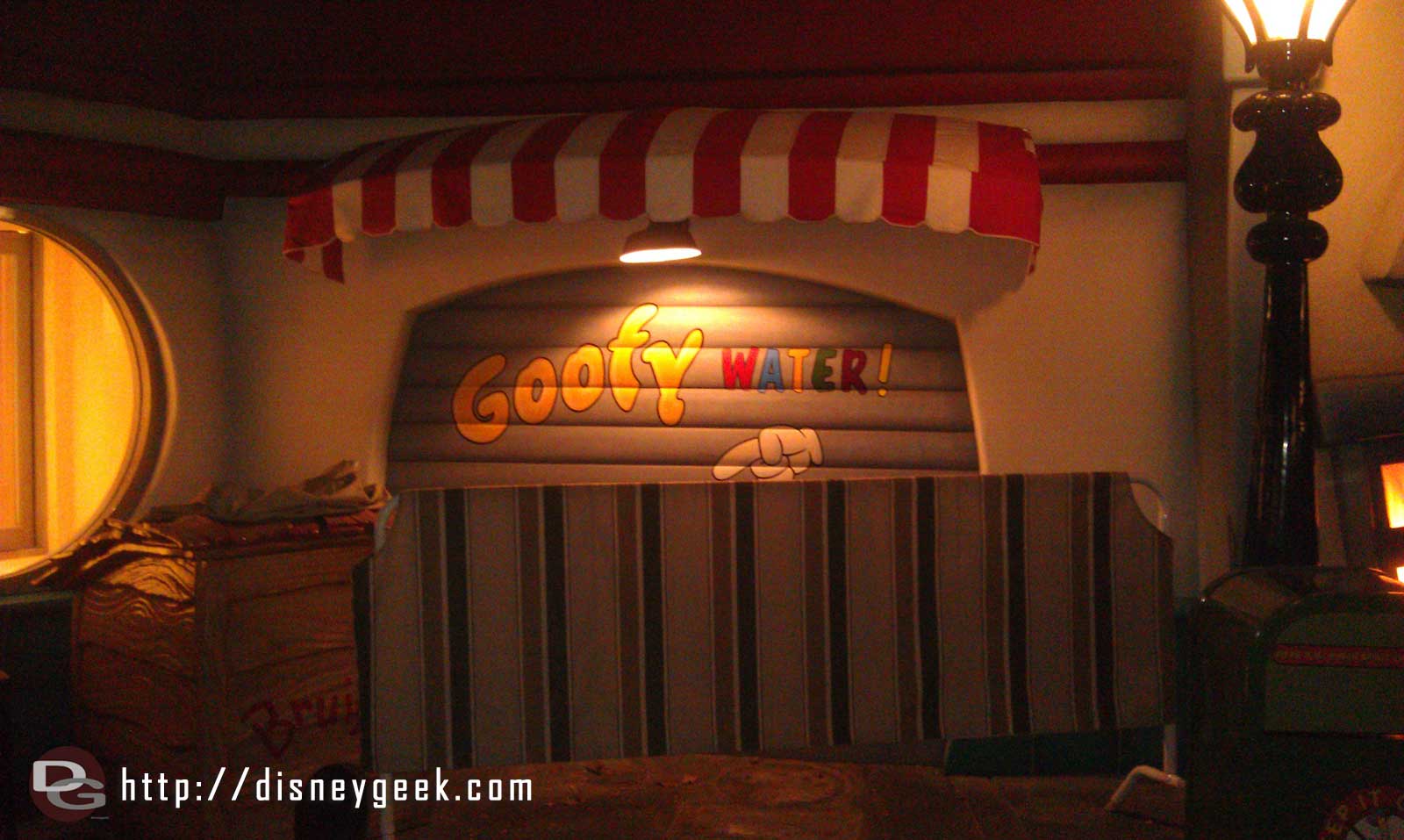 Goofys Gas in Toontown is out from behind scaffolding but still working on the Goofy Water.