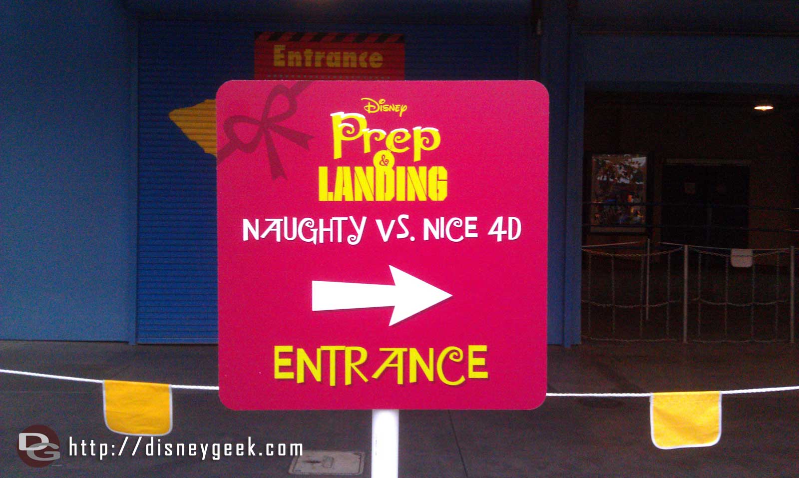 Prep Landing Naughty vs Nice 4D is now playing in the Muppet theater.