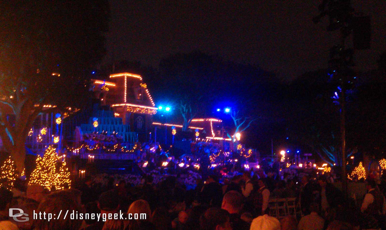 Hanging out waiting for the first Candlelight of the season at Disneyland