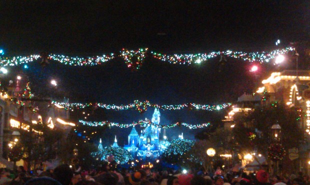 Looking toward the Castle during White Christmas