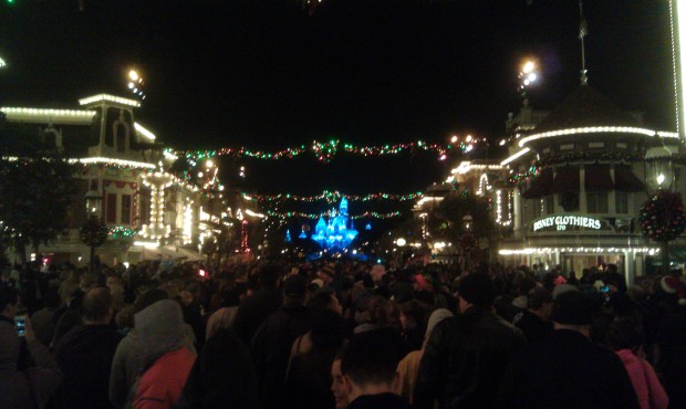 On Main Street waiting for Believe in Holiday Magic