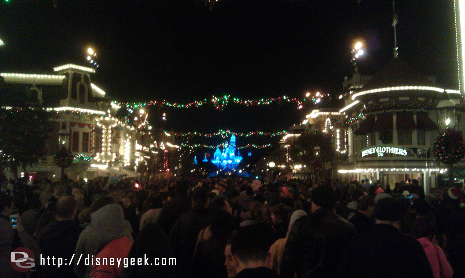 On Main Street waiting for Believe in Holiday Magic