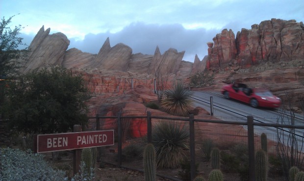 Walking through #CarsLand a look at Ornament Valley