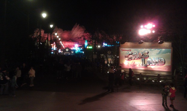 A look down Route 65 in #CarsLand from the Blue Sky Cellar Patio